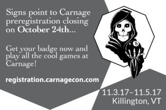One Week Remains to Preregister for Carnage XX