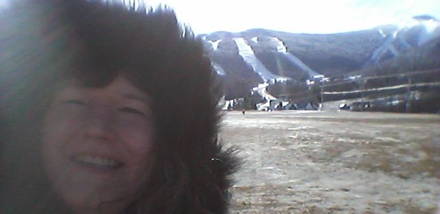 Robin Lea, with the Killington resort's ski slopes in the background. 